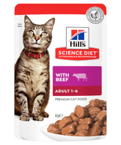 HILLS SCIENCE DIET Adult Beef Cat Food Pouches