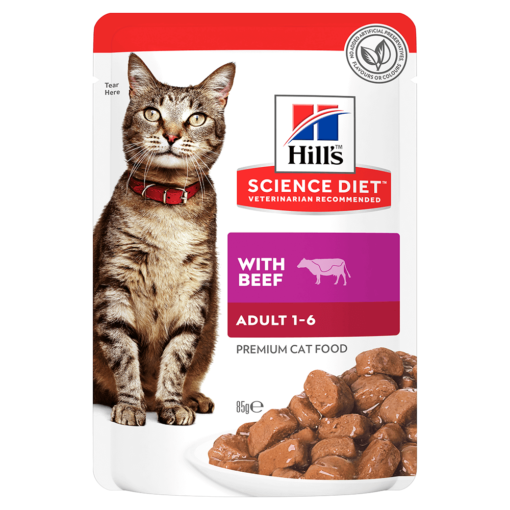 HILLS SCIENCE DIET Adult Beef Cat Food Pouches