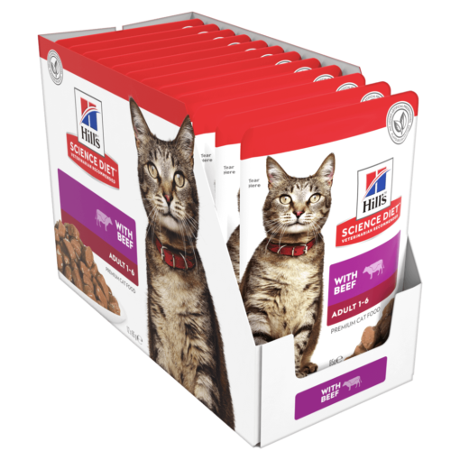 HILLS SCIENCE DIET Adult Beef Cat Food Pouches - Image 3