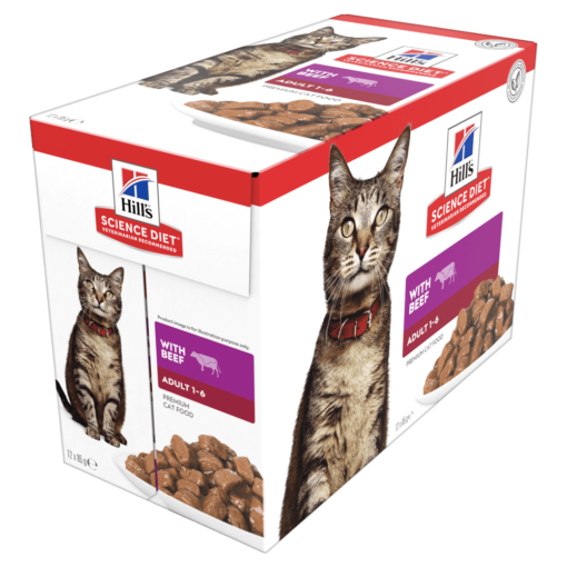HILLS SCIENCE DIET Adult Beef Cat Food Pouches - Image 4