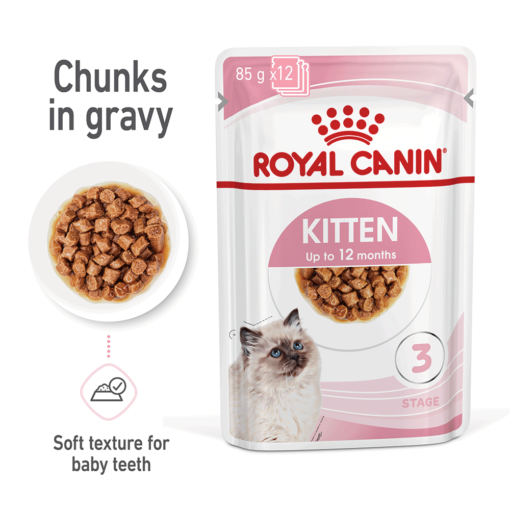 ROYAL CANIN Kitten Instinctive Gravy Wet Cat Food Pouches