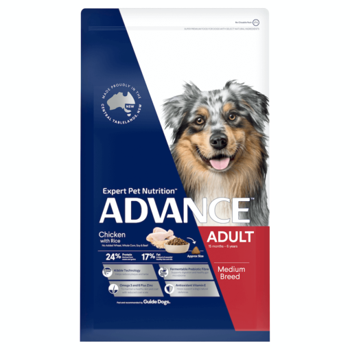 ADVANCE Medium Adult Dry Dog Food Chicken With Rice - 15kg