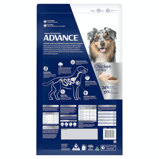 ADVANCE Medium Adult Dry Dog Food Chicken With Rice - 15kg - Image 2
